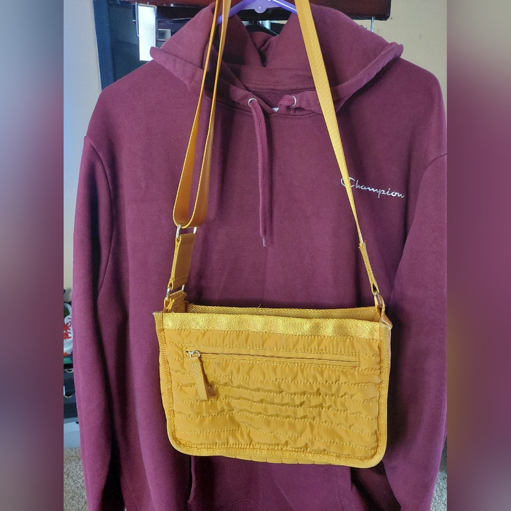 Puffy Yellow Crossbody Bag
